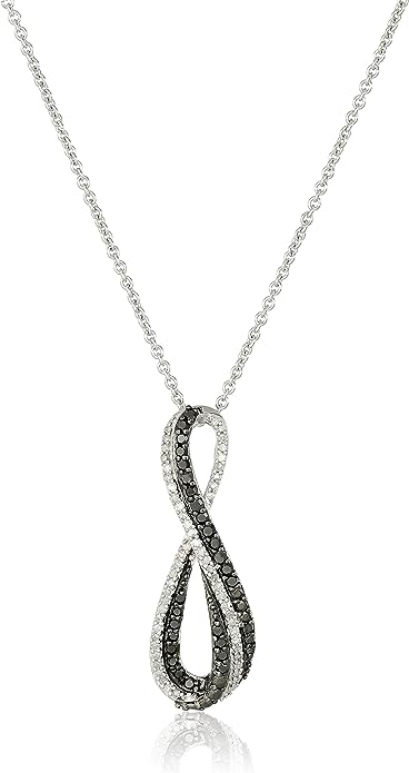 Eternal Elegance Redefined: Sterling Diamond Infinity Pendant Necklace